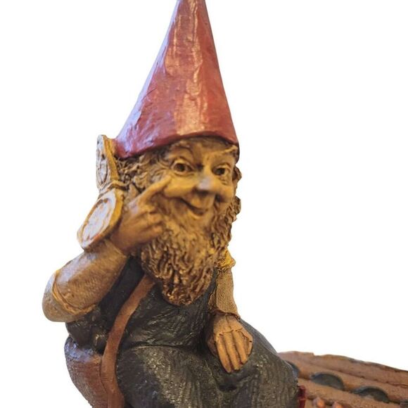 Tom Clark SIGNED Macdonald Gnome on Red Tractor 1987 Troll Fairy Renaissance - Picture 2 of 10